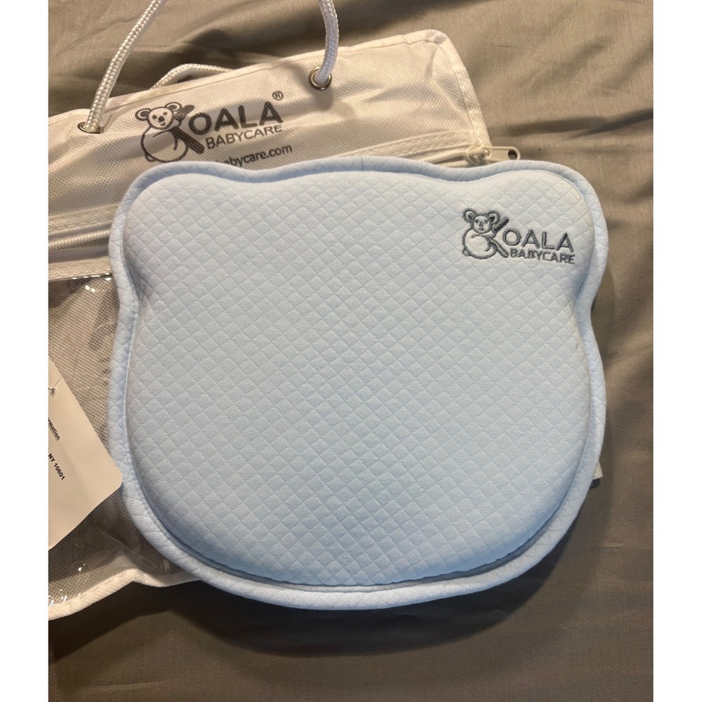 Koala Babycare Perfect Head Baby Pillow Blue Ergonomic Memory Foam 0-12 Months